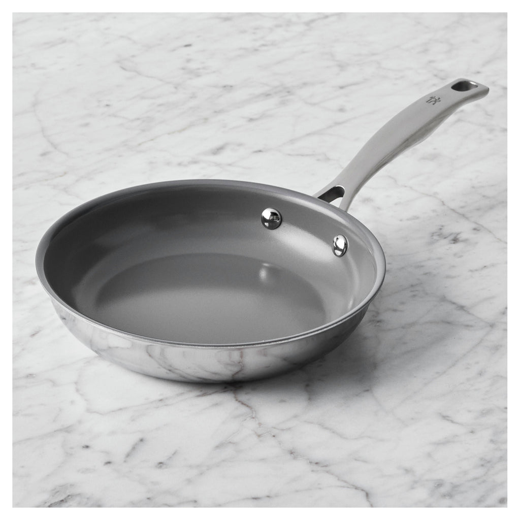 Henckels 8" Stainless Steel Ceramic Non-Stick Fry Pan, CLAD H3 Ceramic Non-Stick Series