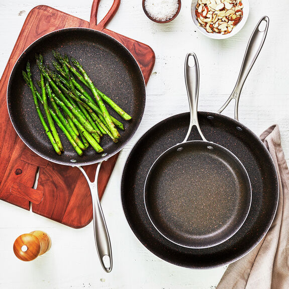Henckels 3pc Aluminum Nonstick Fry Pan Set, Capri Granitium 3D Series