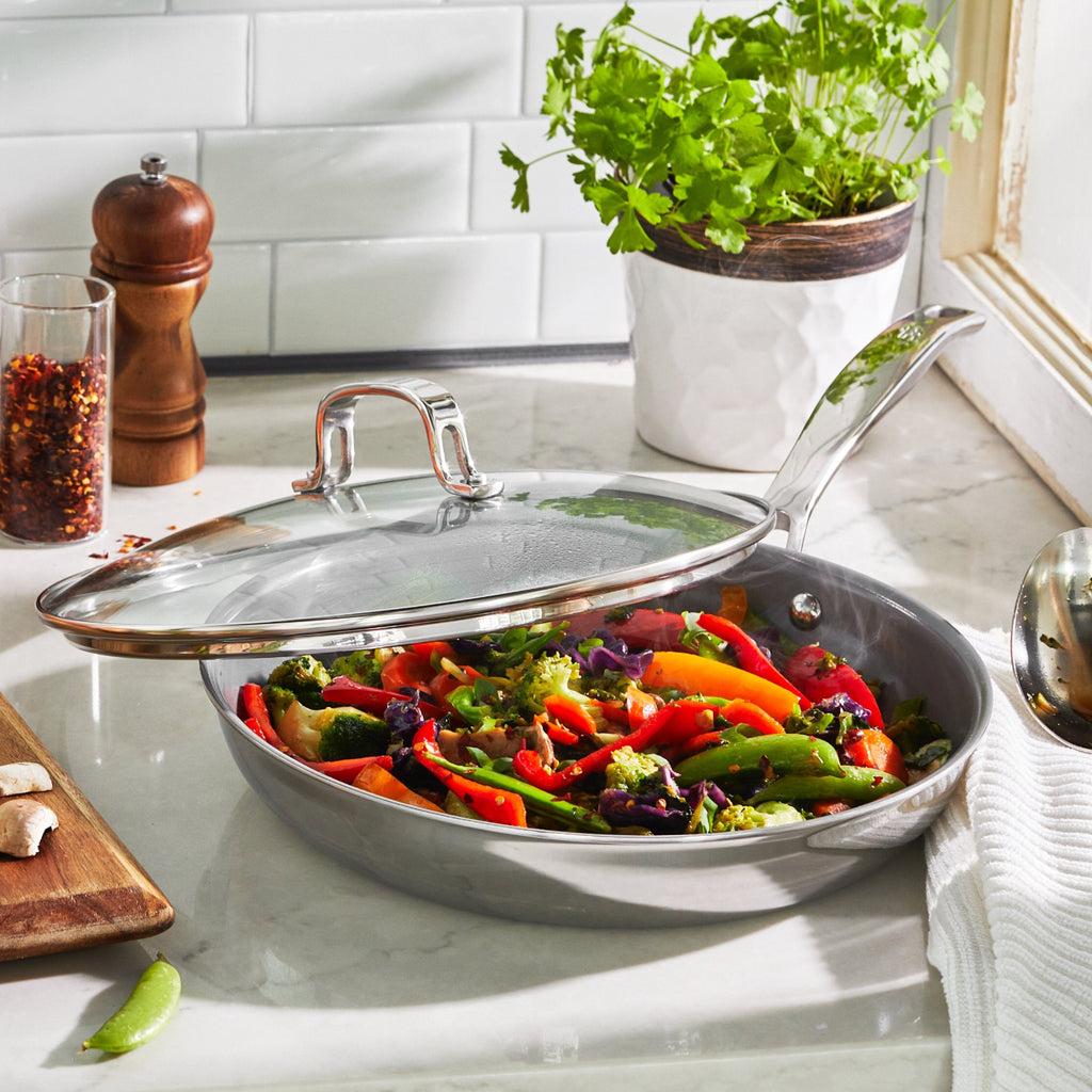 Henckels 8" Stainless Steel Ceramic Non-Stick Fry Pan, CLAD H3 Ceramic Non-Stick Series