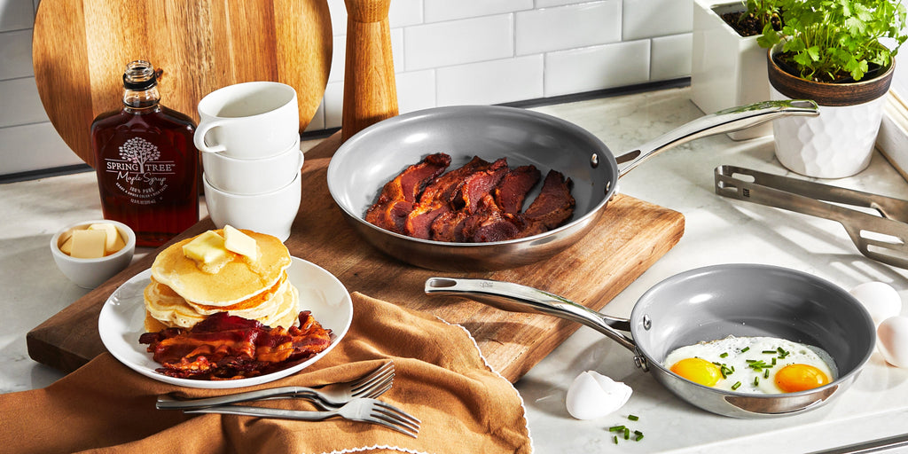 Henckels 8" Stainless Steel Ceramic Non-Stick Fry Pan, CLAD H3 Ceramic Non-Stick Series